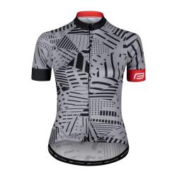 Force SHARD LADY šedo-černý dámský cyklodres -kr. rukáv