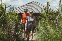 Force SHARD LADY šedo-černý dámský cyklodres -kr. rukáv