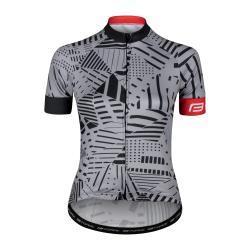 Force SHARD LADY šedo-černý dámský cyklodres -kr. rukáv