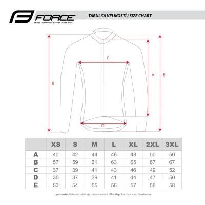 Force SMOOTH modro-čierny cyklodres - dlhý rukáv