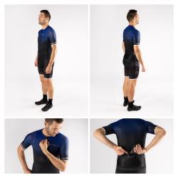 Force SMOOTH modro-černý cyklodres - krátký rukáv