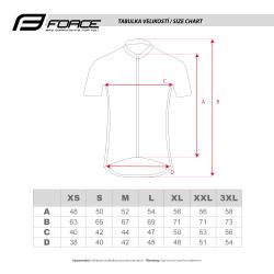 Force SMOOTH modro-černý cyklodres - krátký rukáv