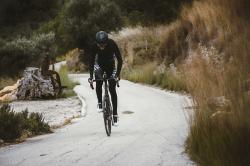 Force SPIKE čierno-biely cyklistický dres - dlhý rukáv