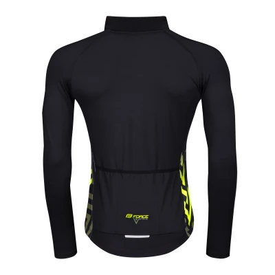 Force SPIKE černo-fluo cyklodres - dlouhý rukáv