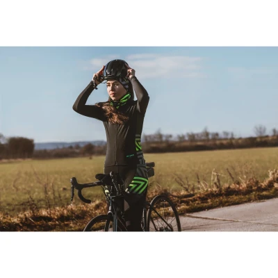 Force SPIKE černo-fluo cyklodres - dlouhý rukáv