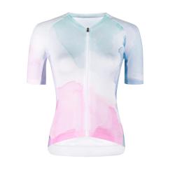 Force SPLASH LADY růžovo-modrý dámský dres - kr. rukáv