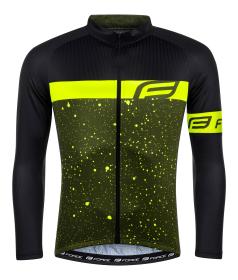 Force SPRAY army-fluo pánsky cyklistický dres - dlhý rukáv Force SPRAY army-fluo pánsky cyklistický dres - dlhý rukáv