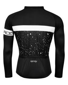 Force SPRAY černo-bílý cyklistický dres - dlouhý rukáv