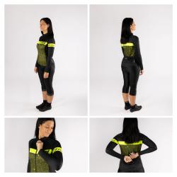 Force SPRAY LADY army-fluo dámský cyklodres - dl. rukáv