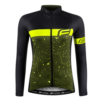 Force SPRAY LADY army-fluo dámsky cyklodres - dl. rukáv Force SPRAY LADY army-fluo dámsky cyklodres - dl. rukáv
