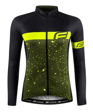 Force SPRAY LADY army-fluo dámský cyklodres - dl. rukáv