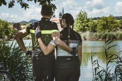 Force SPRAY LADY bílo-černý dámský cyklodres - kr. rukáv