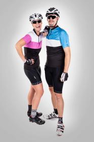 Force VIEW černo-modro-bílý cyklodres