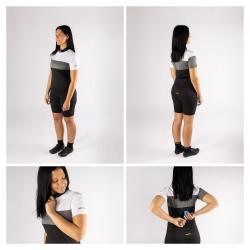 Force VIEW LADY černo-bílo-šedý dámský cyklodres