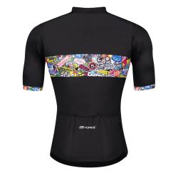 Force VIVID černý cyklistický dres - kr. rukáv