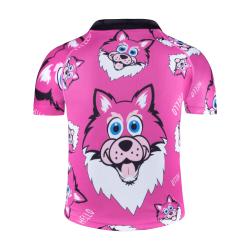 Force WOLFIE KID růžový dětský cyklistický dres