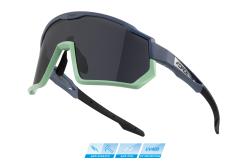 Force DRIFT stormy blue-mint cyklistické okuliare - čierne kontrastné sklo