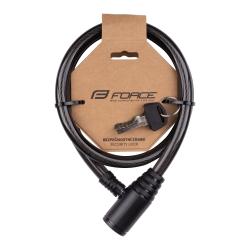 Force Zámek ECO spirálový bez držáku 80cm/12mm, černý
