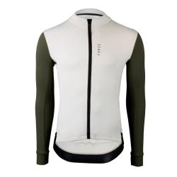 Force ENDLESS béžovo-zelený cyklodres - dlouhý rukáv POUZE L (VÝPRODEJ)