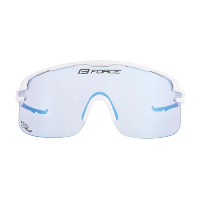 Force EPIC biele okuliare - modré fotochromatické sklo, eko balenie