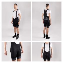 Force FASHION černo-šedé cyklokalhoty se šráky a vložkou POUZE S (VÝPRODEJ)
