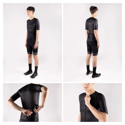 Force FASHION černo-šedý cyklistický dres - krátký rukáv POUZE XXL (VÝPRODEJ)