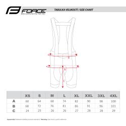Force FASHION černo-fluo cyklokalhoty se šráky a vložkou