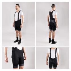 Force FASHION čierno-šedé cyklokraťasy so švami a vložkou