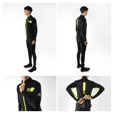 Force FROST čierno-fluo pánska softshell cyklobunda IBA 3XL (VÝPREDAJ)