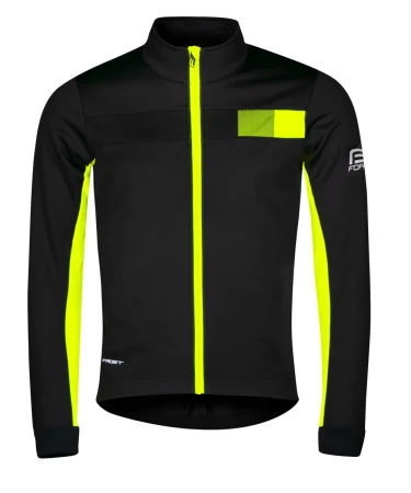 Force FROST černo-fluo pánská softshell cyklobunda POUZE 5XL (VÝPRODEJ)