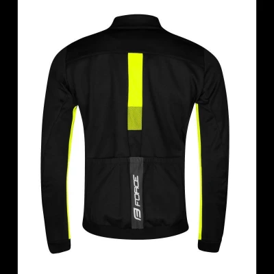Force FROST čierno-fluo pánska softshell cyklobunda IBA S (VÝPREDAJ)