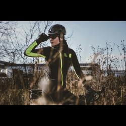 Force FROST černo-fluo dámská softshell cyklobunda