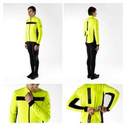 Force FROST fluo-čierna pánska softshell cyklobunda