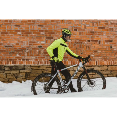 Force FROST fluo-černá pánská softshell cyklobunda