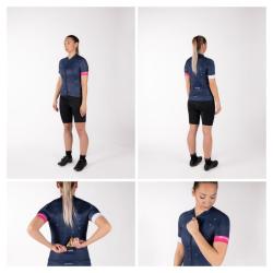 Force GAME tm.modrý dámský cyklodres - kr. rukáv POUZE M (VÝPRODEJ)