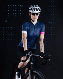 Force GAME tm.modrý dámský cyklodres - kr. rukáv POUZE M (VÝPRODEJ)