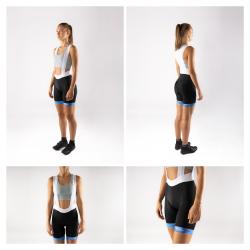 Force GEM LADY černo-modré dámské cyklokraťasy se šráky a vložkou