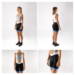 Force GEM LADY černo-modré dámské cyklokraťasy se šráky a vložkou