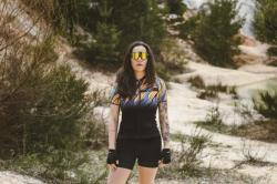 Force GOLD LADY černý cyklodres - kr. rukáv + Force CHARM LADY černé dámské cyklokraťasy