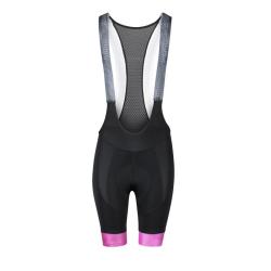 Force GOLD LADY černý cyklodres - kr. rukáv + Force STRIPE LADY černo-růžové cyklokalhoty