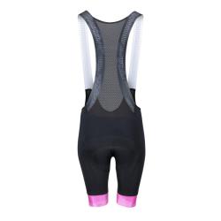 Force GOLD LADY černý cyklodres - kr. rukáv + Force STRIPE LADY černo-růžové cyklokalhoty