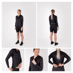 Force GOLD LADY černý dámský cyklodres - dlouhý rukáv POUZE S (VÝPRODEJ)