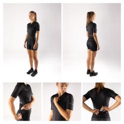 Force GOLD LADY černý dámský cyklodres - kr. rukáv