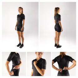 Force GOLD LADY černý dámský cyklodres - kr. rukáv