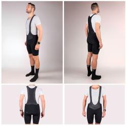 Force JOURNEY čierne krátke nohavice so šrákmi a vložkou