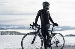 Force EXTREME černé zimní cyklokalhoty bez vložky + šátek Kilpi