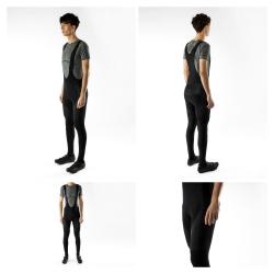 Force EXTREME čierne zimné cyklokalhoty s vložkou + šatka Kilpi