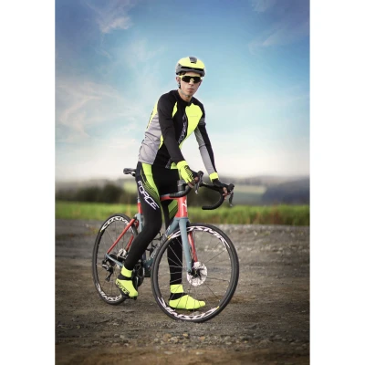 Force F58 černé-fluo cyklokalhoty se šráky a vložkou