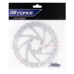 Force Kotouč brzdový Force-4 160 mm, 6 děr, stříbrný