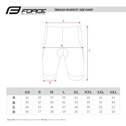 Force B30 černo-modré cyklokraťasy do pasu s vložkou